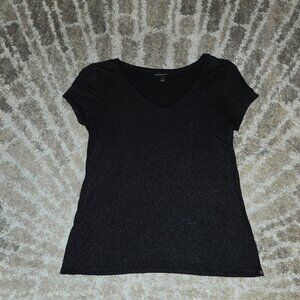 Rock & Republic Black Sparkle Short Sleeve Tee Size M